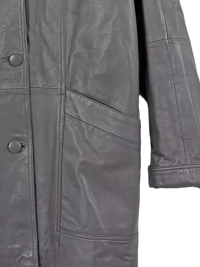 Morena Lederjacke Damen Grau Klassisch Echtleder UNI