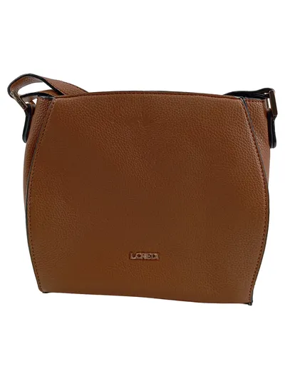 L.Credi Damen Umhängetasche Leder Braun Casual Schultertasche