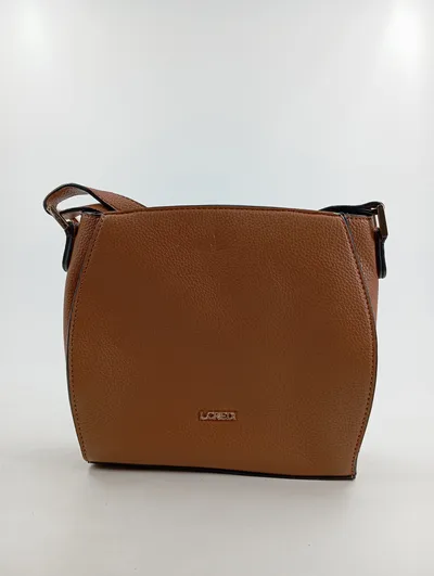 L.Credi Damen Umhängetasche Leder Braun Casual Schultertasche