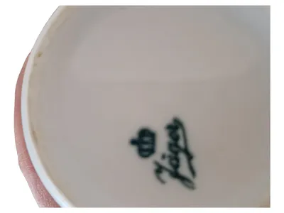Jäger Porzellan Tasse mit Goldrand Weiß Klassisch Elegant 150ml