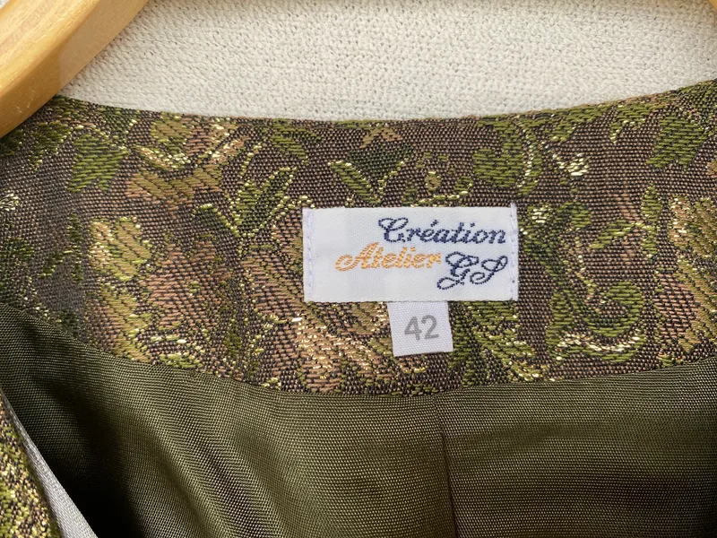 Création Atelier GP Damen Anzugweste Gr. 42 Mehrfarbig Elegant Floral Business 6