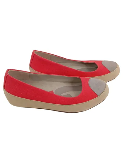 FitFlop Damen Ballerinas Rot Gr. 37 Casual Bequemschuh