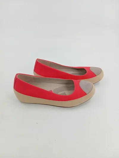 FitFlop Damen Ballerinas Rot Gr. 37 Casual Bequemschuh