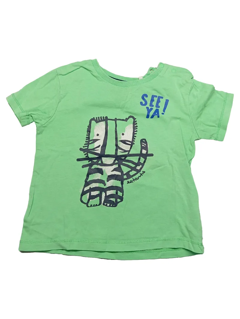 Eat Ants Baby T-Shirt Gr. 86 Grün Tiger Motiv UV30 Baumwolle 1