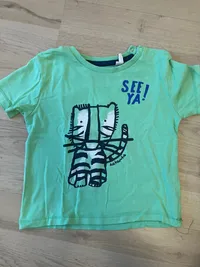 Eat Ants Baby T-Shirt Gr. 86 Grün Tiger Motiv UV30 Baumwolle 2