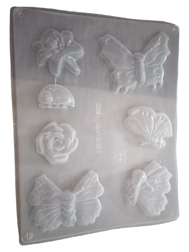 Eberhard Faber Giessform Schmetterling Blume Marienkäfer Transparent Basteln 1