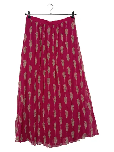 Brigitte von Boch Maxirock Paisley Damen Gr. 38/M Pink Festlich Stickerei