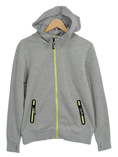 CRIVIT Damen Sweatjacke Kapuzenjacke Gr. 44 Grau Sportlich Hoodie