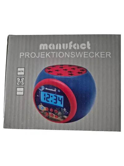 Manufact Projektionswecker Kinder Digital Sternenhimmel Blau Rot Nachtlicht