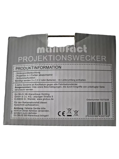 Manufact Projektionswecker Kinder Digital Sternenhimmel Blau Rot Nachtlicht