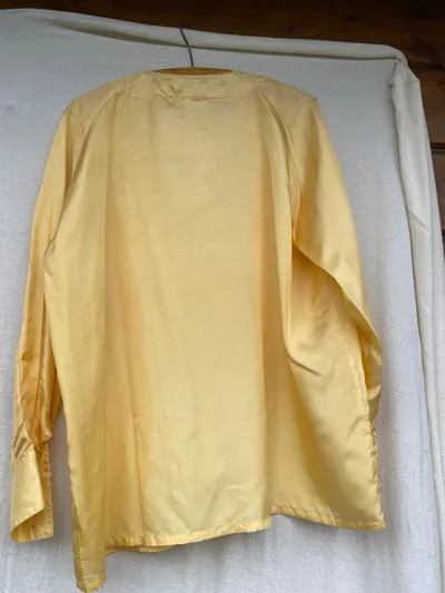 GIGINA Damen Hemdbluse Langarm Gelb Gr. R38/R40/R60