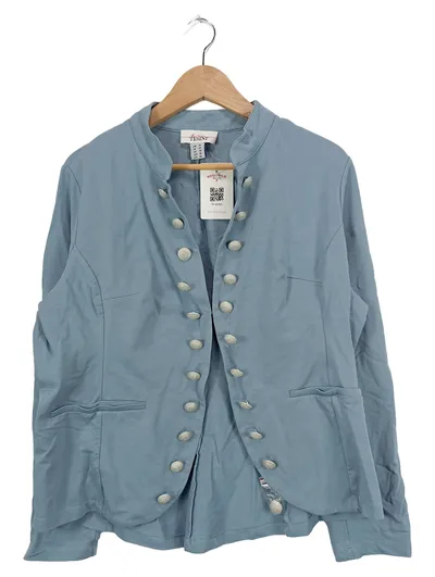 TESINI Damen Leichte Jacke Gr. 46/3XL Blau Modisch Baumwolle