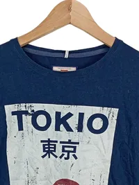 Carrera Herren T-Shirt Tokio Japan Berg Motiv Gr. L Blau Casual 5