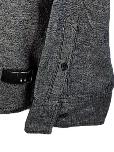 Q/S designed by Herren Business Hemd Langarm Grau Meliert Baumwolle Gr. XL