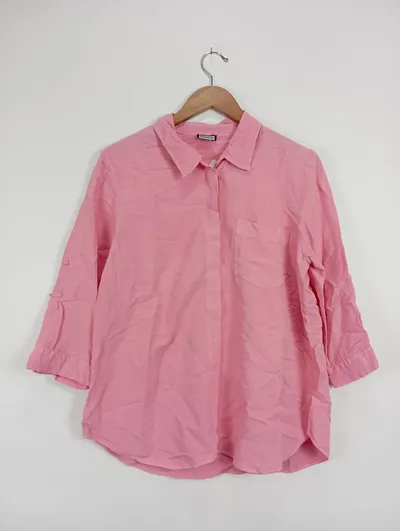Kenny S. Damen Hemdbluse Pink Gr. 38/M Casual 3/4-Arm