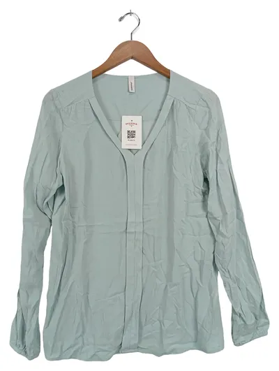 Soyaconcept Damen Bluse Türkis Gr. 38/M Casual Langarm Viskose