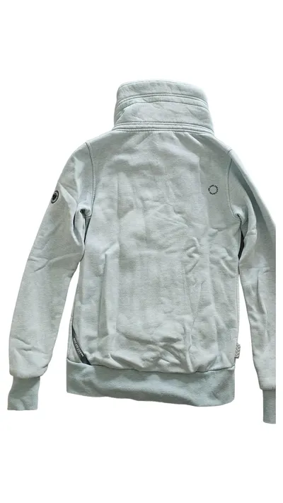Alife and Kickin Sweatjacke Damen Blau Gr. 38/M Melange Kapuze Freizeit