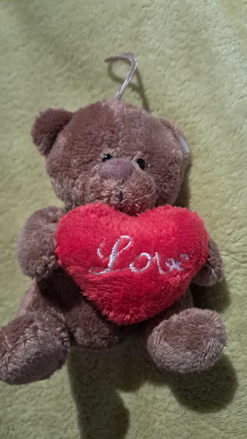 Aliki Teddybär Kuscheltier Braun mit rotem Herz Love Plüschtier 3
