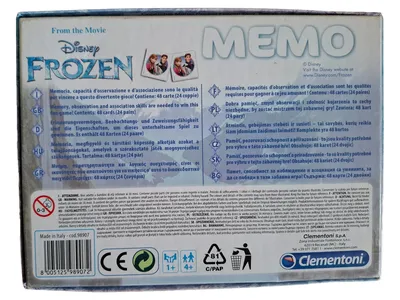 Clementoni Frozen Memo Spiel 48 Karten Kinder Gedächtnisspiel Disney