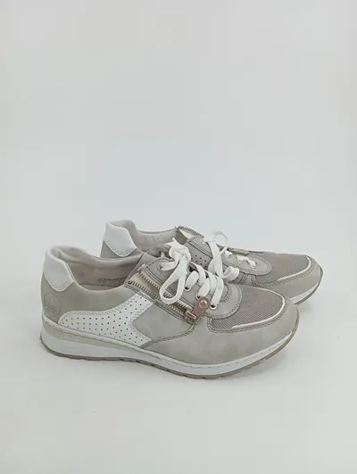 Rieker Damen Sneaker low Grau Gr. 38 Freizeitschuh