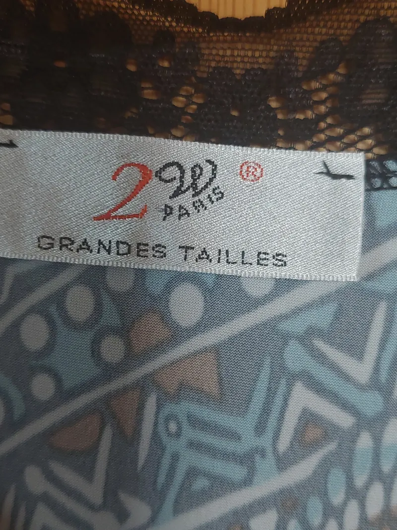 2W PARIS Damen Freizeitkleid XL 42 Mehrfarbig Bohemian Spitze Sommerkleid 9
