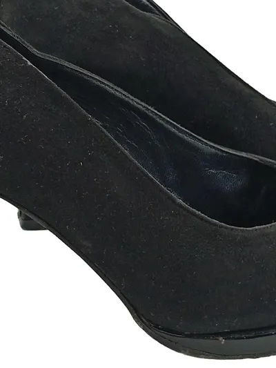 Stuart Weitzman Damen Pumps Gr. 36.5 Schwarz Elegant Wildleder