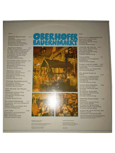 Amiga Vinyl LP Oberhofer Bauernkapelle DDR Schlager Volksmusik 8 55 478