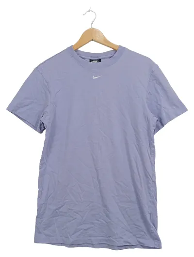 Nike Damen T-Shirt Lila Gr. XS Basic Swoosh Logo Baumwolle
