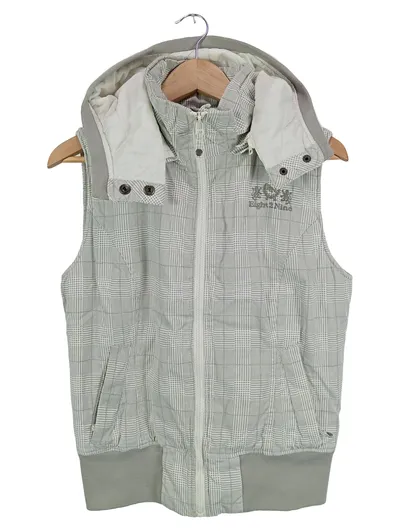 EIGHT2NINE Damen Sweatjacke Grau Kariert Kapuze Gr. 38/M