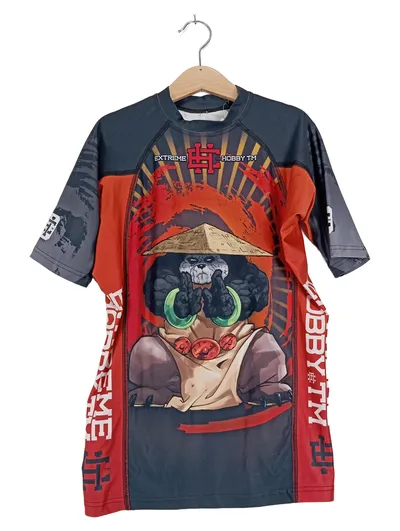 Extreme Hobby Rashguard Sport Shirt Kinder 140 Panda Mehrfarbig