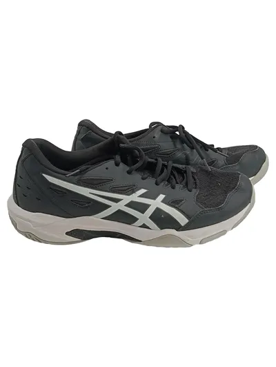 Asics Herren Sportschuhe Gr. 44 Schwarz Synthetik Mesh Schnürung