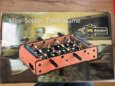 Bader Quadsport Mini Tischkicker Tischfußball Spiel Spielfiguren Mehrfarbig