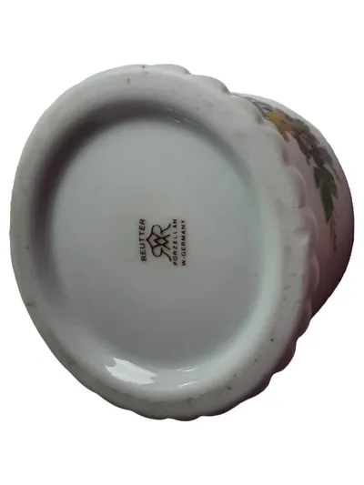 Reutter Porzellan Dekodose Klassisch Blumenmuster Mehrfarbig 4x3cm