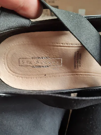 5th Avenue Damen Pumps Schwarz Gr. 39 Leder Mary Jane Riemchen Elegant