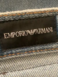 Emporio Armani Herren Jeans Straight Leg Blau W32 L33 Baumwolle Elasthan 6