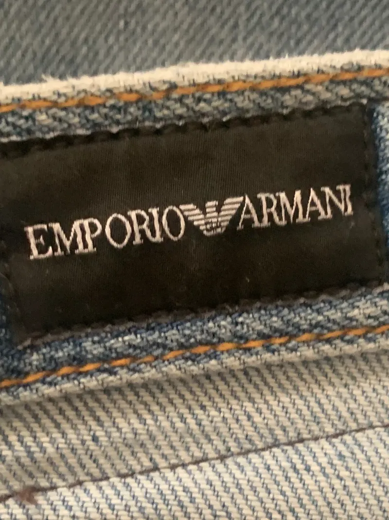 Emporio Armani Herren Jeans Straight Leg Blau W32 L33 Baumwolle Elasthan 6