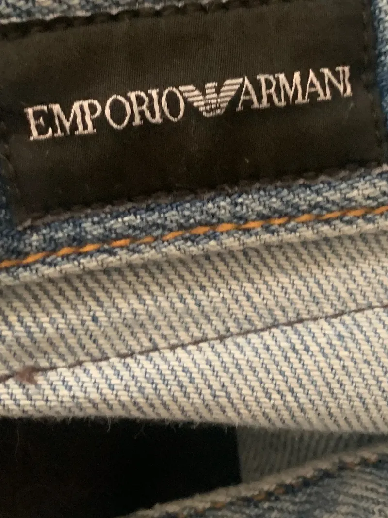 Emporio Armani Herren Jeans Straight Leg Blau W32 L33 Baumwolle Elasthan 7