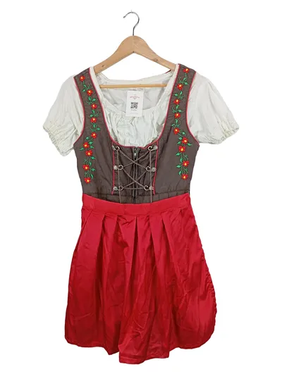 German Wear Dirndl Trachtenkleid Damen Gr. 38 Mehrfarbig Traditionell