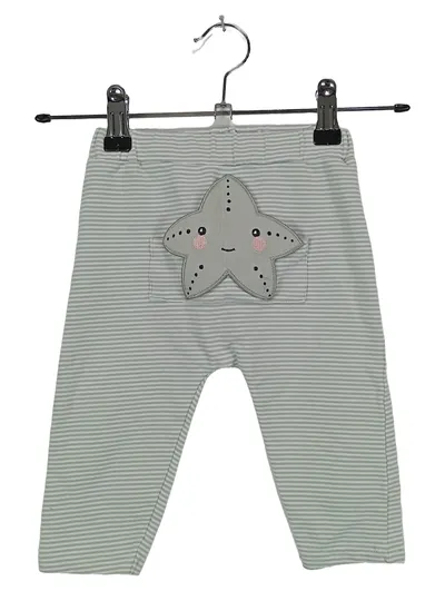 Hust & Claire Baby Mädchen Jogginghose Gr. 68 Grün Gestreift Seestern