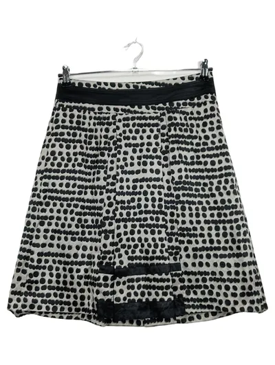 MARC AUREL Faltenrock Damen Gr. 40 Schwarz Weiß Punkte Seide Elegant