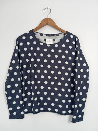 Zwillingsherz Damen Pullover mit Punkten Mehrfarbig Gr. 38/M