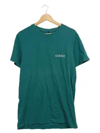 Coboc Herren T-Shirt Grün Gr. 48/M Casual Baumwolle Logo-Print 1