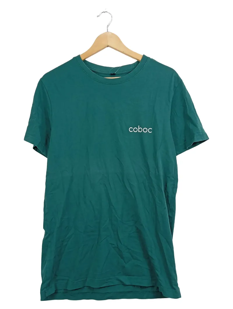 Coboc Herren T-Shirt Grün Gr. 48/M Casual Baumwolle Logo-Print 1