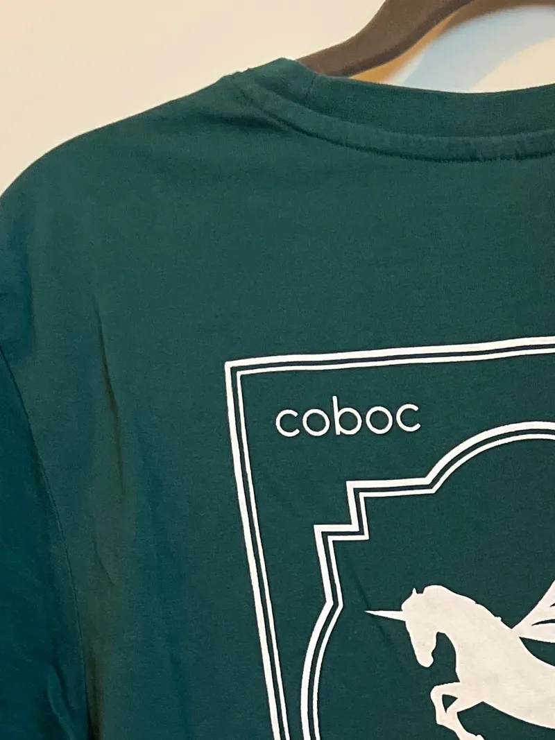 Coboc Herren T-Shirt Grün Gr. 48/M Casual Baumwolle Logo-Print 5