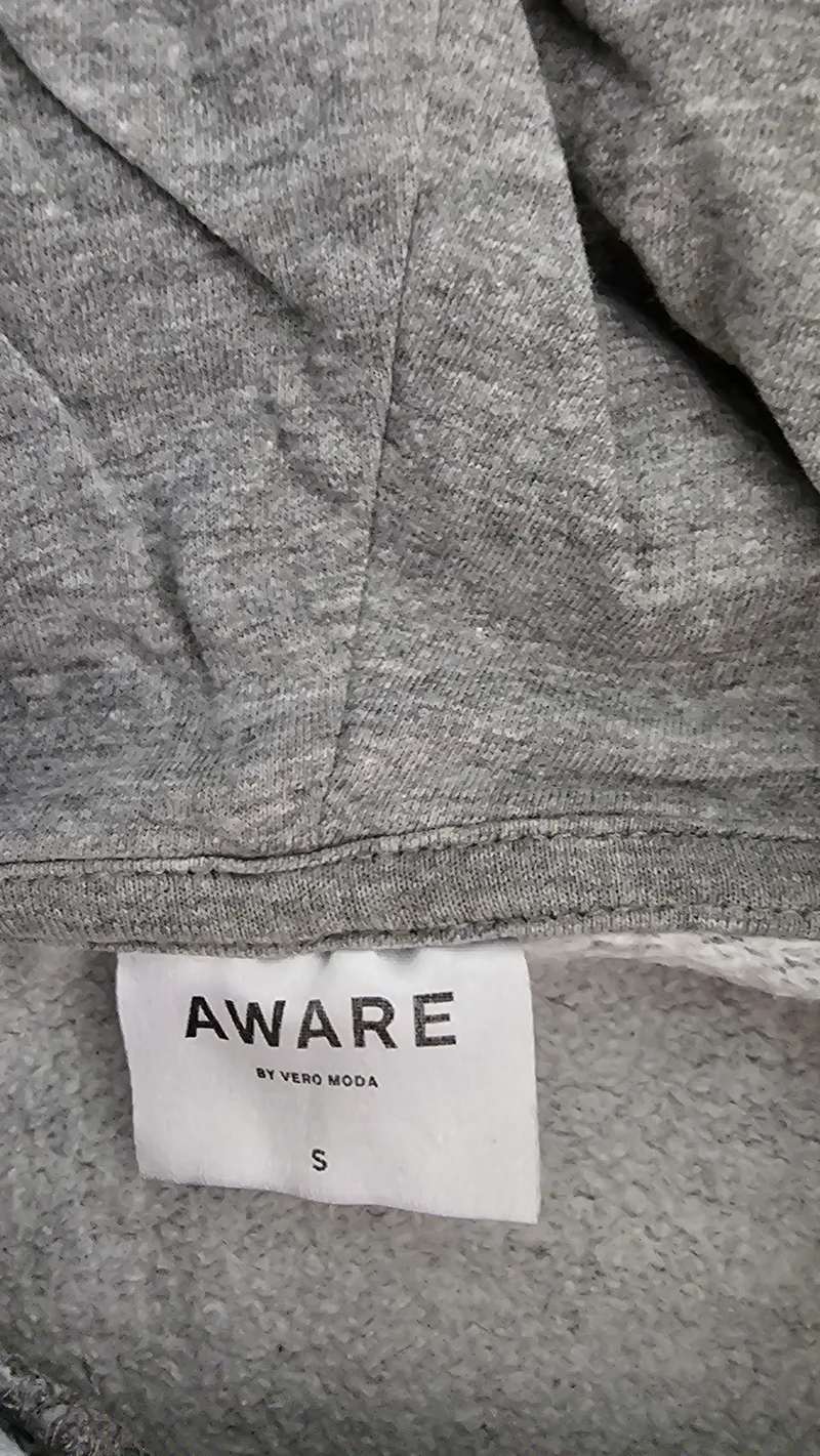 AWARE by VERO MODA Damen Hoodie Kapuzenpullover Gr. 36/S Grau 5