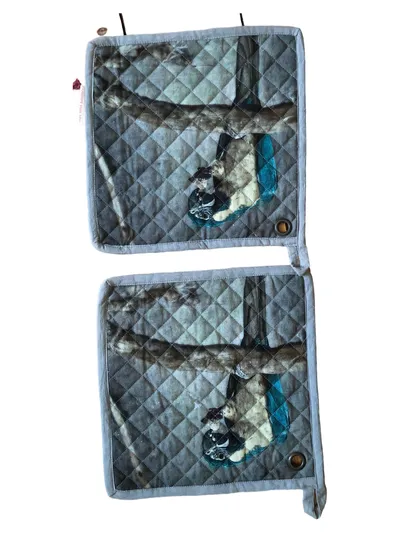 Imbarro Topflappen Eule Mehrfarbig Praktisch 25x25 cm Ofenhandschuh Küche