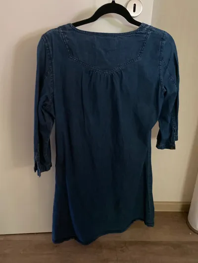 TOM TAILOR Damen Jeanskleid Gr. 38 Blau Casual Baumwolle