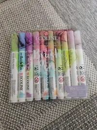 Ecoline Brush Pen Set 10 Stifte Pastel Aquarell Pinselstifte NEU 1