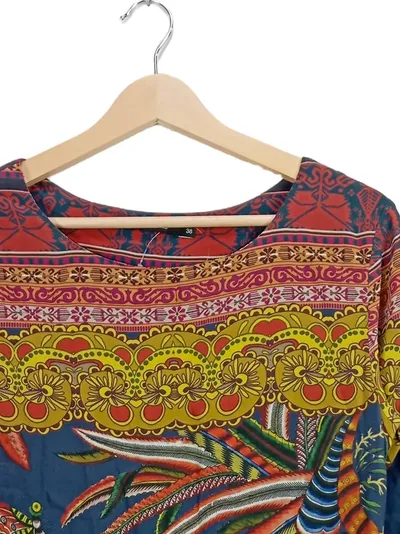 Desigual Damen Freizeitkleid Gr. 38 Mehrfarbig Bohemian Florales Muster