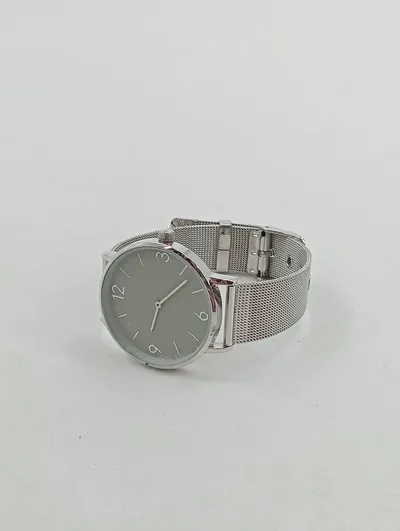 MEBUS Damenuhr Modern Silber Metall Armbanduhr Modell 220409